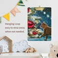 thumbnail image 5 of FMSHPON Christmas Xmas Merry Ball Cat Clipboard Hardboard Wood Nursing Clip Board and Pull for Standard A4 Letter 13x9 inches, 5 of 5