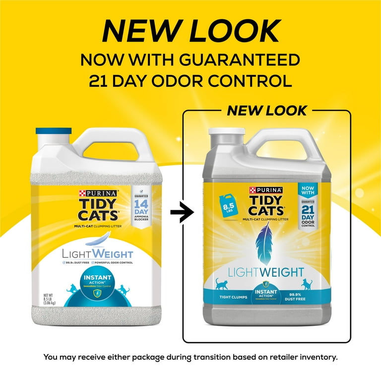 Purina Tidy Cats LightWeight Instant Clumping Cat Litter Low Dust Odor Control 8.5 lb. Jug Walmart