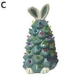 thumbnail image 4 of SharkTRUE Lighted Easter Bunny Tree, Ceramic Figurines Decor, Light Up Ceramic Pre-Lit Tree, with Colorful Lamp B Rabbit, 4 of 9