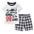 thumbnail image 3 of Conjuntos de pijamas de algodón para niños y niñas, ropa de dormir con dibujos animados de coches, traje de Rayo Mcqueen, Verano, 3 of 4