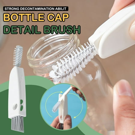 

Vikudaty 1 Mouth 3 Bottle Brush Brushs In Cap Various Detail Cleaning Bottle Cup Cleaning Supplies 2022 kitchen