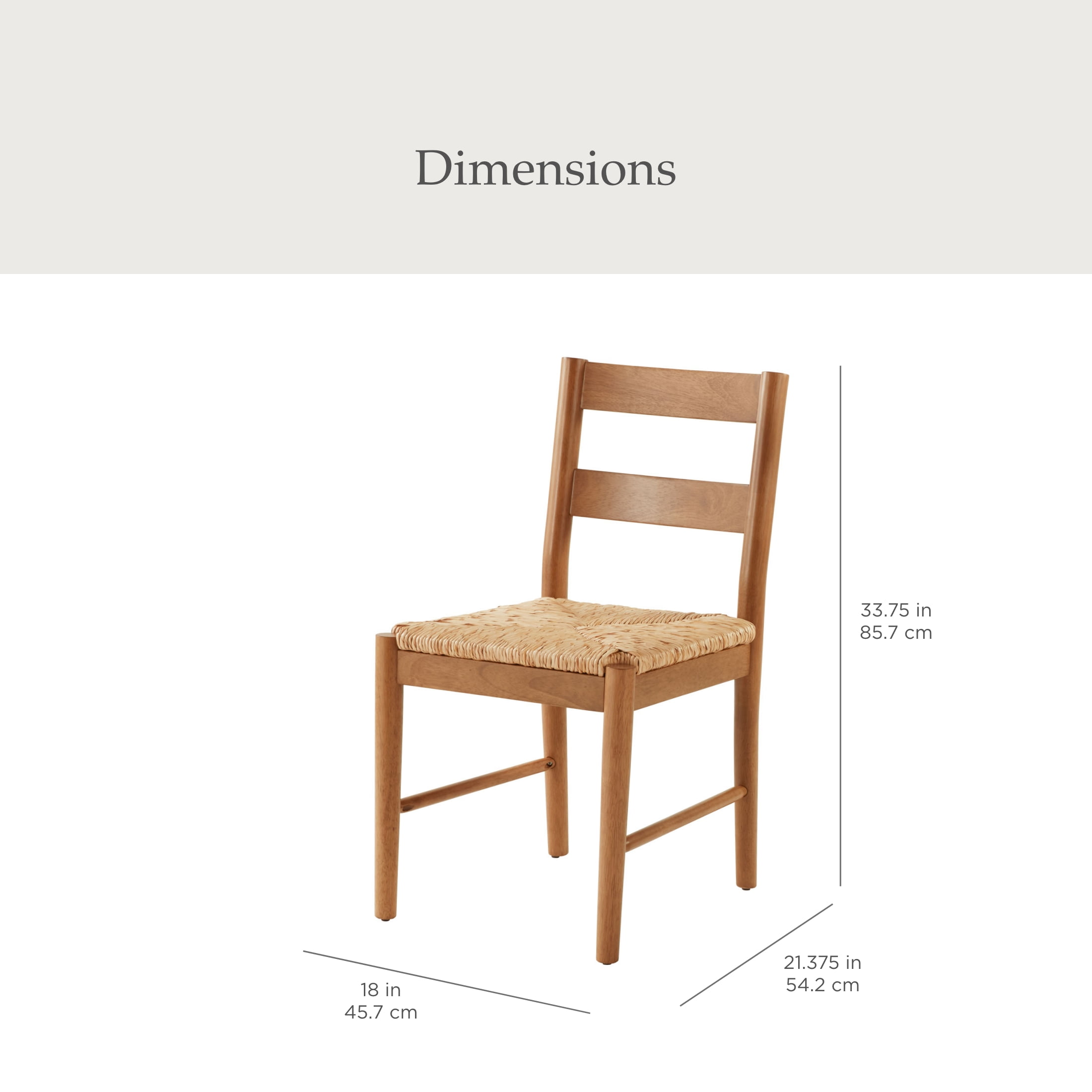 My Texas House Laurel Seagrass Dining Chairs, Set of 2