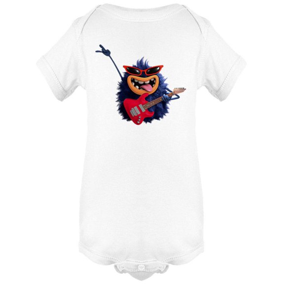 Hairy Monster With Guitar Bodysuit Infant -Image by Shutterstock,  Newborn