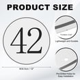 thumbnail image 2 of Large Metal Number Sign, 12" Diameter Aluminum Number 42 Sign Plate, 2 of 6