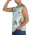 thumbnail image 3 of Fotbe Men's Animals Riding Across The Sky Print Men's Sleeveless Muscle Tank Tops Casual T-Shirts for Gym Workout Beach-X-Large, 3 of 8