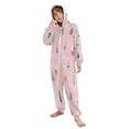 thumbnail image 5 of Soft Big Kids Onesie Pajamas Cozy Loose-Fit Jumpsuits for kids with Pockets for Christmas Lounge & Play Pink Christmas Pattern, 5 of 8
