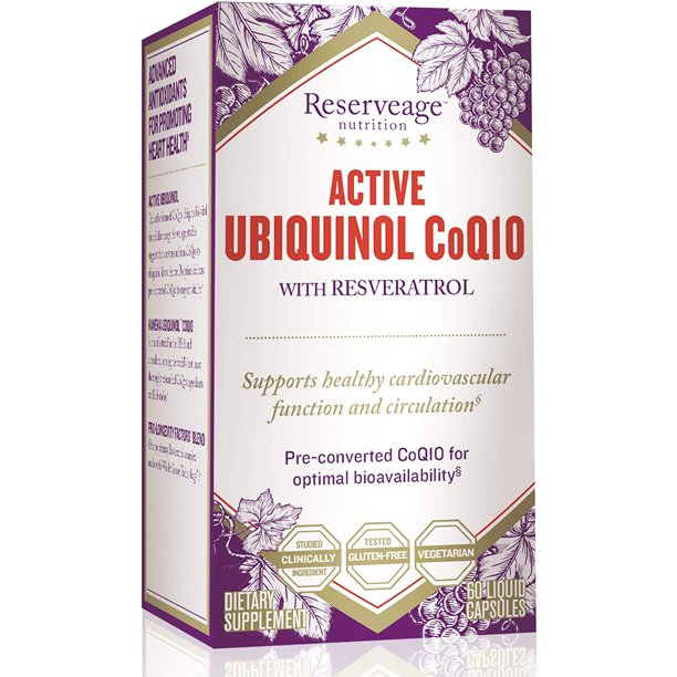 Reserveage, Active Ubiquinol CoQ10, Dietary Supplement for