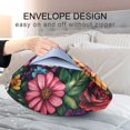 thumbnail image 4 of Yayeee Pillowcase Standard Size Set of 2 Satin Wrinkle Resistant Envelope Pillow Case, Vibrant Flowers Pattern, 4 of 8