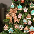 thumbnail image 1 of Xihbxyly Juego de 16 Colgantes de Casa de Madera para Navidad, con Diseños Surtidos, de Pvc Duradero, Ideal para Decorar El Árbol y El Hogar, Ideal para Fiestas y Regalos, 7,5 X 6,5 Cm Cada Uno., 1 of 7