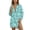 Mint Green Leopard, variant on Xoenoiee Mint Green Leopard Print Button Down Beach Coverup for Women, Long Sleeve Swimsuit Coverup Bikini Shirt Bathing Suit Cover Ups for Pool Vacation, Size S