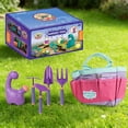 thumbnail image 2 of ICQOVD Ensemble d'Outils de Jeu en Sable Squishy Kit de Jardinage de Plage avec Chariot, 2 of 6