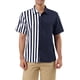 thumbnail image 1 of CAMISA DE HOMBRE INSPIRE CHIC, DE BOTONES, CON BLOQUES DE COLOR, DE MANGA CORTA, RAYADA, CAMISAS DE VERANO, AZUL MARINO, 1 of 6