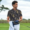 thumbnail image 2 of Kdxio Snake Sleep Print Men's Short Sleeve Polo Shirt,Midweight Men's Shirt, 2 of 6
