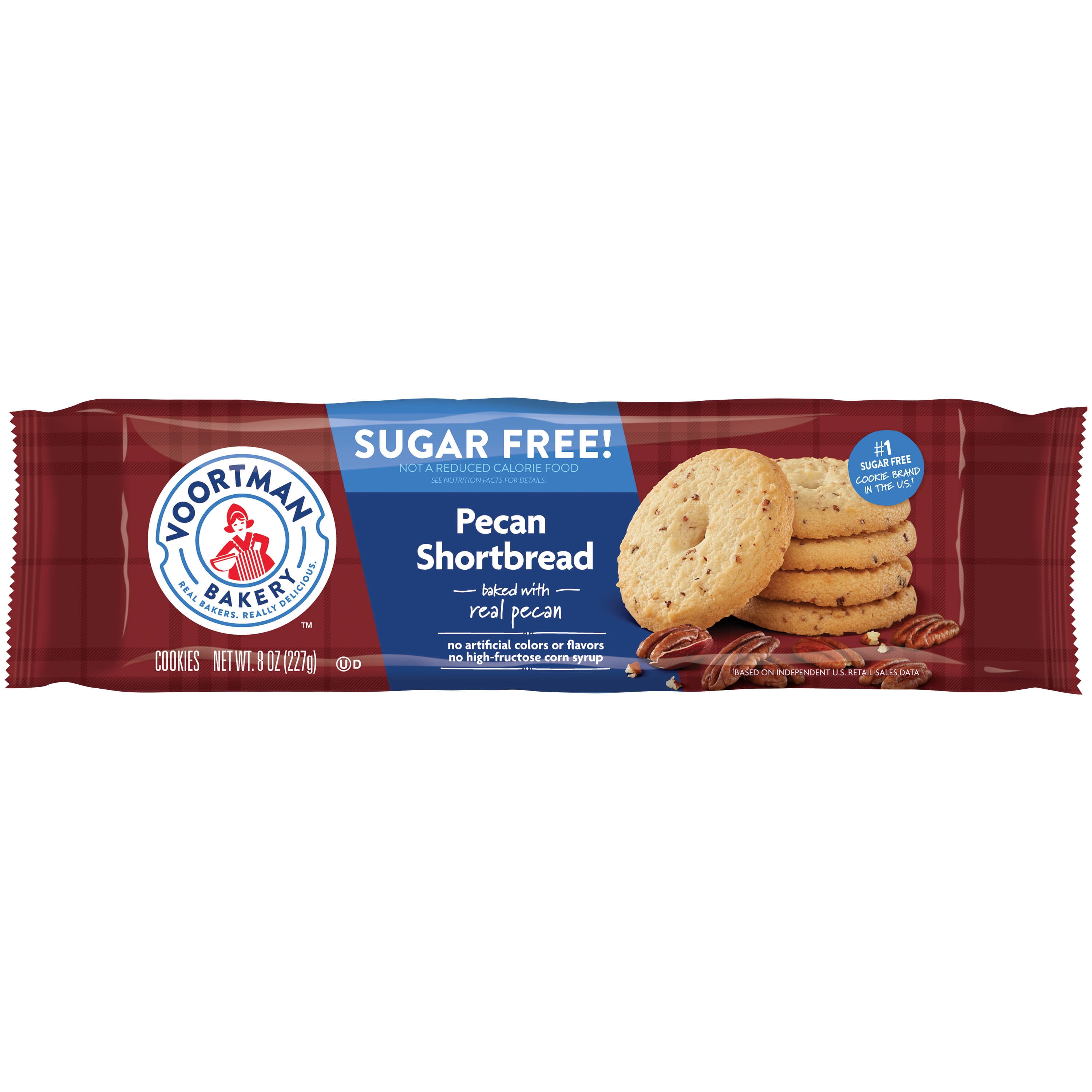 VOORTMAN Bakery Sugar Free Pecan Shortbread Cookies 8 oz