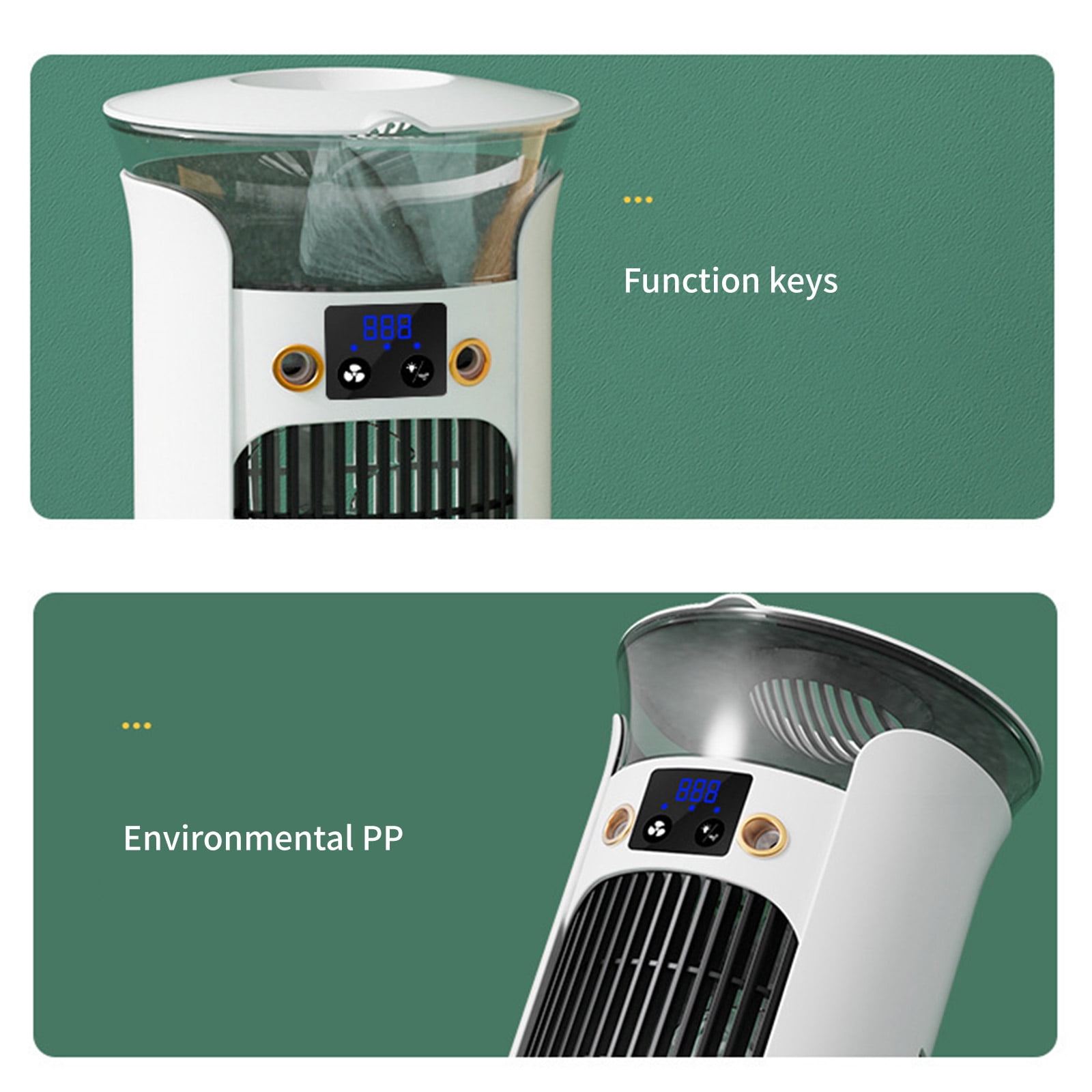 Small Portable Air Conditioning USB Charging Desktop Cooling Machine 3 Speeds Evaporative Windowless for Own Use