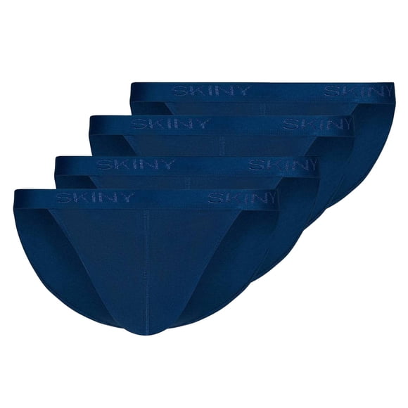 SKINY Calzoncillos para hombre, paquete de 4 - Algodón Retro, pantalones, costilla fina, algodón Azul S (Small)