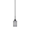 thumbnail image 1 of Toltec Lighting 1152-ES-4062 Edge Cord Mini Pendant Shown In Espresso Finish With 4 Gray Matrix Glass, 1 of 1