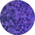 thumbnail image 1 of Ahgly Tapis Rond Lavable en Machine Intérieur Transitionnel Aztech Violet, 5 Pieds Rond, 1 of 7