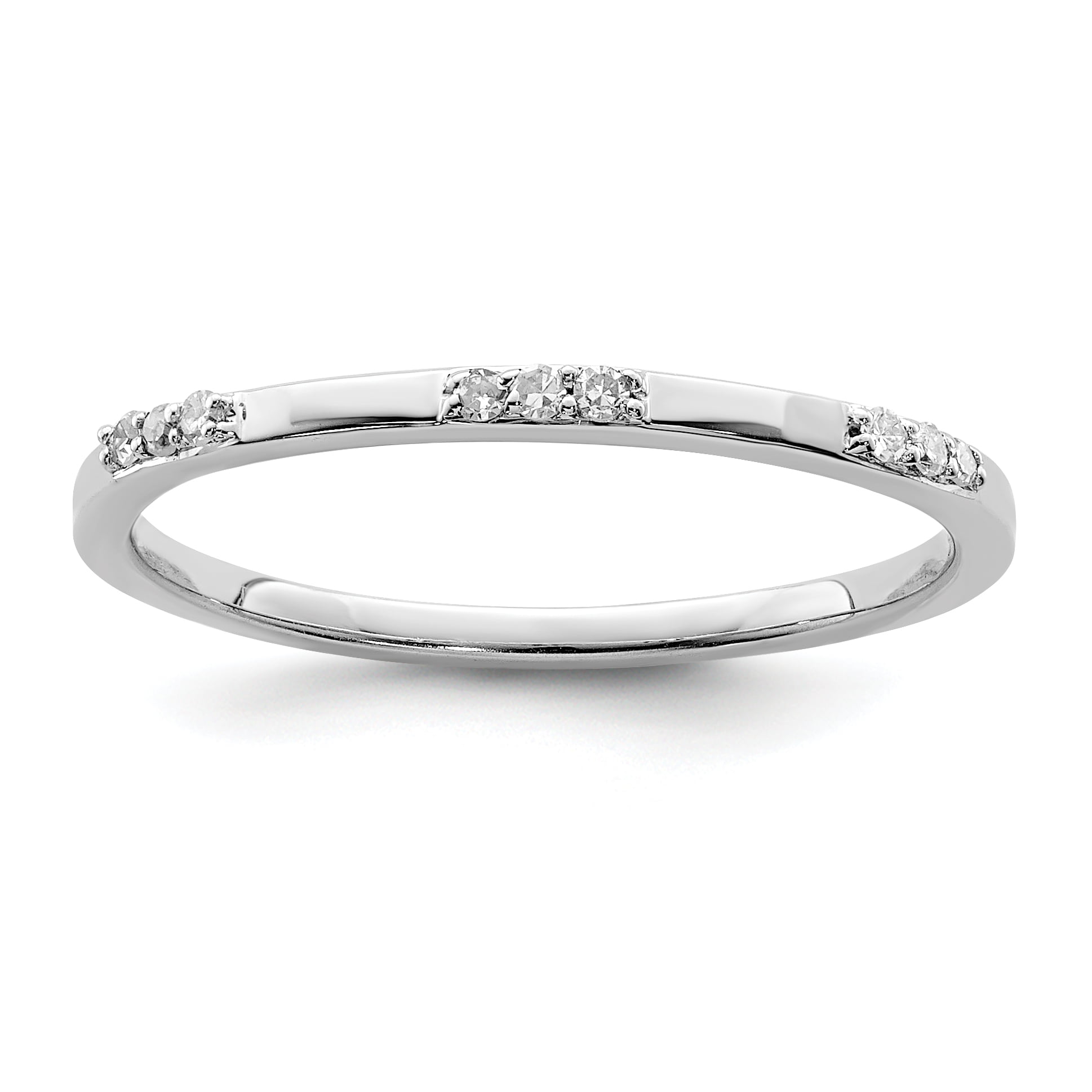 925 Sterling Silver Rhodium Plated Diamond Ring | Walmart Canada