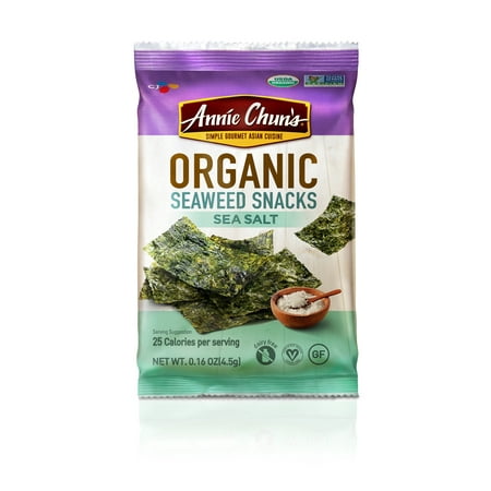Annie Chun's Organic Sea Salt Seaweed Snack 0.16 (Best Seaweed For Sushi)