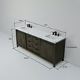 thumbnail image 7 of Marsyas 84 in W x 22 in D Rustic Brown Double Bath Vanity and Cultured Marble Countertop, 7 of 7