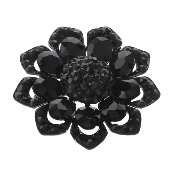 Medium Crystal Flower Brooch