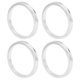 thumbnail image 1 of Anillos de centrado de rueda de automóvil Unique Bargains, anillos de hub duraderos, eje central que absorbe impactos, tono plateado, 4 piezas, aleación de aluminio OD 84.1mm a ID 73.6 mm, 1 of 7