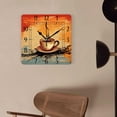 thumbnail image 4 of 16 Inch Wall Clock Battery Operated Square Clock Decorative for Office, Kitchen, Outdoor, Living Room，Coffee Bean Coffee Exquisite, 4 of 4
