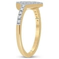 thumbnail image 4 of 10kt Yellow Gold Womens Round Diamond Heart Ring 1/5 Cttw, 4 of 4