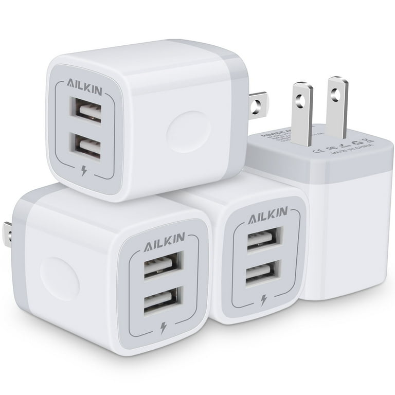 Ailkin 5V/2.1A USB Wall Charger Block 4-Pack photo 1