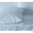 thumbnail image 2 of RUVANTI 100% Cotton Sheets – Twin XL Size Percale Bedding, Cooling & Breathable, Durable with a Crisp, Soft & Comfortable Feel, 16" Deep Pocket, 3-Piece Set, Baby Blue, 2 of 9