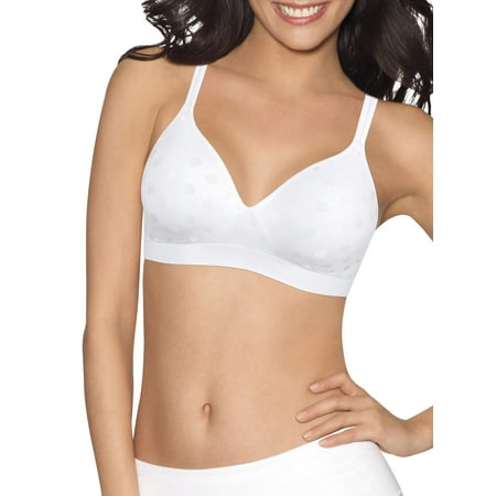 

Hanes Perfect Coverage Wireless Seamless Convertible T-Shirt Bra with ComfortFlex Fit and Moisture-Wicking White XL Women s