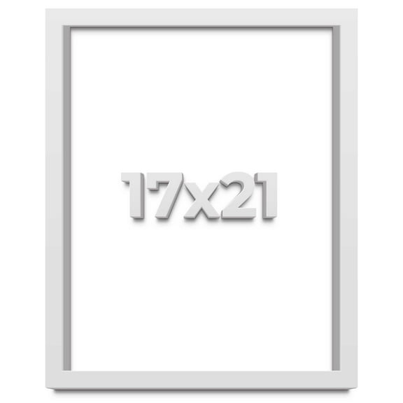 17x21 Shadow Box High Gloss White Display Frame | 1.625 Inches Deep | 1 Inch Moulding Width | Solid