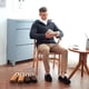 thumbnail image 2 of Pantuflas mocasín Lulex para hombre, para interior y exterior, de felpa, beige, talla 10 M, 2 of 6
