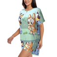 thumbnail image 2 of Lsque Bluey Women's Short-Sleeved Pajama Set - 2 Piece Soft and Lightweight Sleepwear Set-3X-Large, 2 of 9