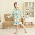 thumbnail image 4 of FORMRS Niños Bathrobe Unisex Hooded Robe Soft Plush Pajamas Sleepwear, Size 2-3T, Space Patterns, 4 of 7