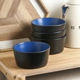 thumbnail image 3 of Stone Lain Albie 16-Piece Modern Dinnerware Set, Ceramic Stoneware, Blue and Black, 3 of 6