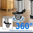 thumbnail image 3 of Hemousy 16.1"-24.8" Depth Adjustable Household Appliance Stand with 8 Holder Poles, 4 Wheels & Brake, 3 of 9