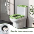 thumbnail image 4 of HELLHERO Polyester Toilet Lid Covers Set for Bathroom Home Comfort Holiday Toilet Seat Cover Set with Fits All Toilet Shapes 2 Piece, 4 of 8