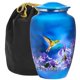 thumbnail image 1 of Urna funeraria Trupoint Memorials para adultos con forma de colibrí morado, 1 of 7