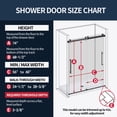 thumbnail image 5 of VelaDream Frameless Double Sliding Shower Door 6074 Matte Black, 60"W x 74" H Tempered Glass, 5 of 9
