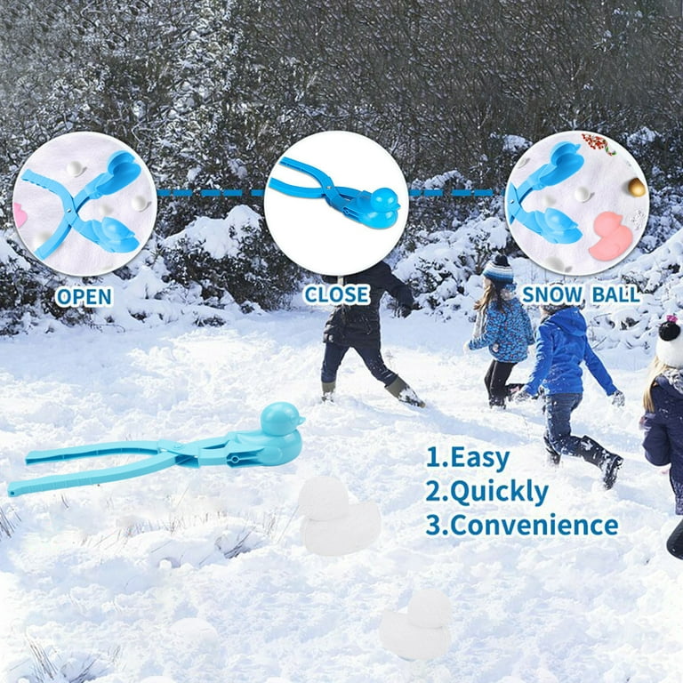 Snow Toys, 2024 Snowball Maker 4 Pack Snow Ball Shaper Molds Toys for Kids  Snow Ball Fights Tool Kids Winter Toys Snow Ball Clip Snow Games for Kids