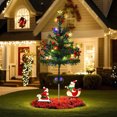 thumbnail image 4 of Solar Christmas Lights Outdoor 2.8ft Christmas Tree Outdoor Christmas Decorations LED Pathway Lights Christmas Decor for Yard Front Porch Grave Cemetery Decor, 4 of 6