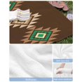 thumbnail image 6 of Brown Green Boho Beach Towels Oversized Super Absorbent, Vintage Southwest Abstract Geometric Lightweight Bath Towel Quick Dry Sets For Bathroom/Pool/Rv Camping/Beach Play/Gym Room/Picnic 35"x70", 6 of 8