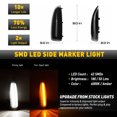 thumbnail image 4 of GTINTHEBOX Smoke Lens White/Amber Switchback LED Side Mirror Lamps For 2003-2007 Ford F250 F350, 4 of 12