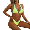 thumbnail image 1 of Triangle Bikini Sets for Women Two Piece Swimsuits Halter Thong Bathing Suit, 1 of 8