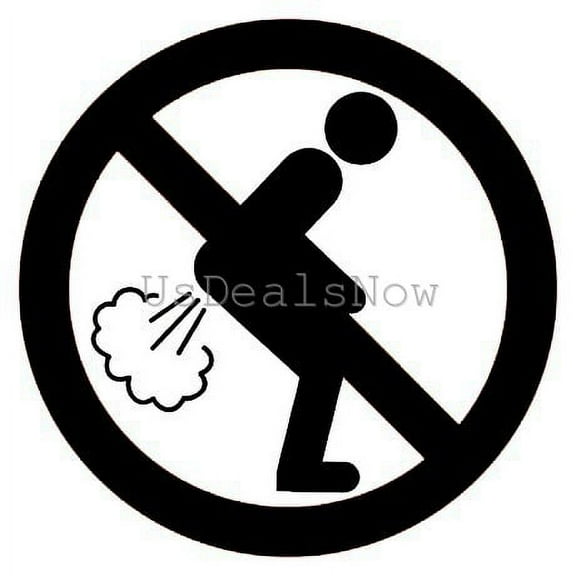 (2) No Farting Allowed Funny Vinyl Decal Car Window Stickers BLACK