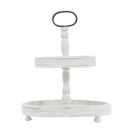 

Double Layer Pastry Tray Retro Kitchen Round Wooden Pallet