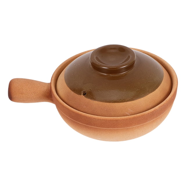 Casserole Traditionnelle en Argile pour Riz, Soupe et Ragoût, Idéale pour les Réunions de Famille, les Fêtes et les Voyages, Casserole Multifonctionnelle