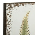 thumbnail image 5 of DecMode Contemporary Metal Leaf Wall Décor, Set of 2 13"W x 36"H with Rustic White Finish, 5 of 15